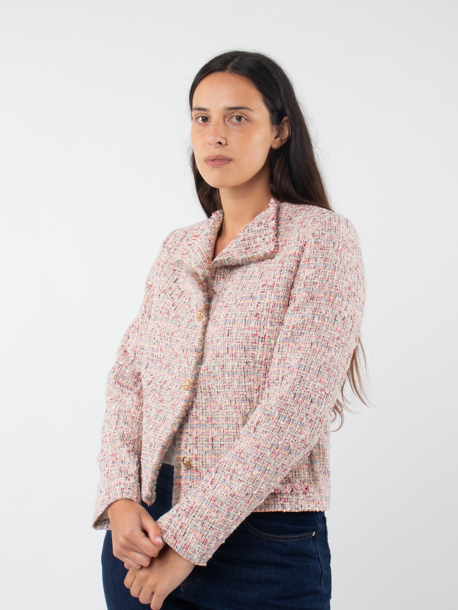 Chaqueta corta detalle deshilachado