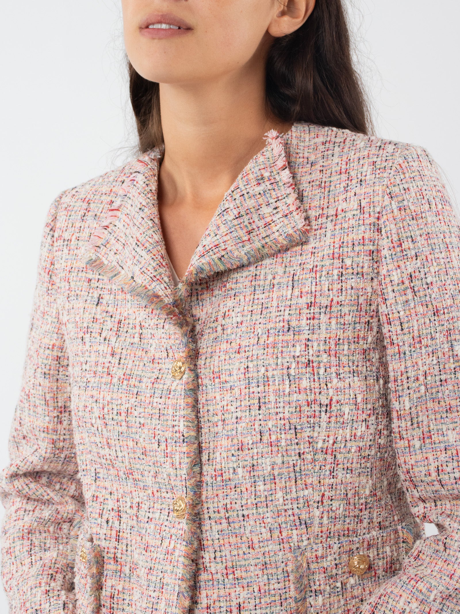 Chaqueta corta detalle deshilachado