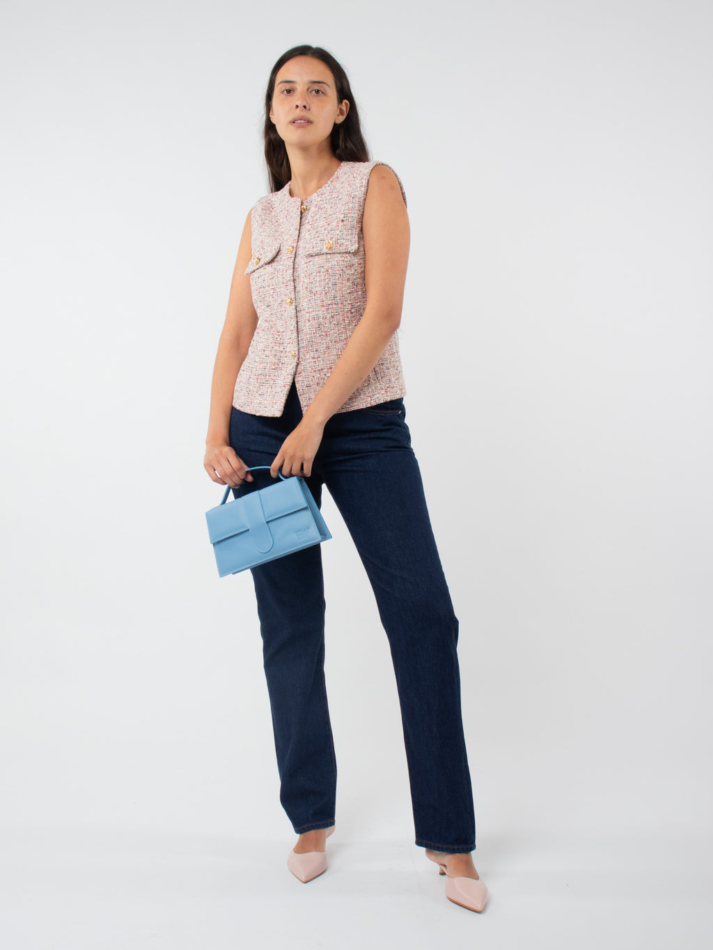 Chaleco tweed multicolor