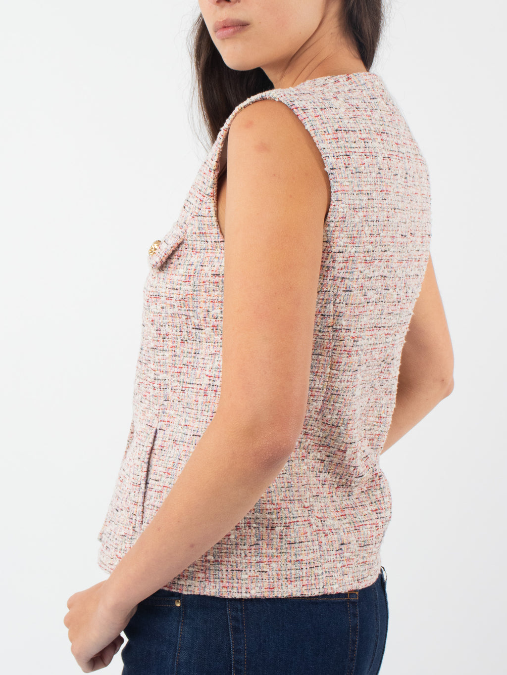 Chaleco tweed multicolor