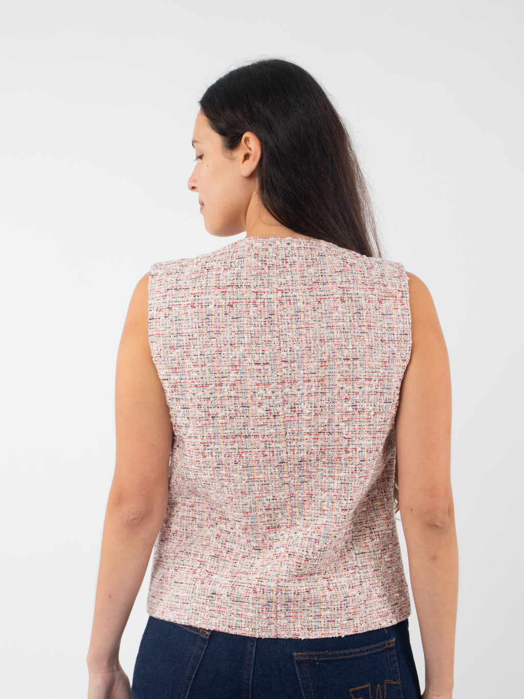Chaleco tweed multicolor