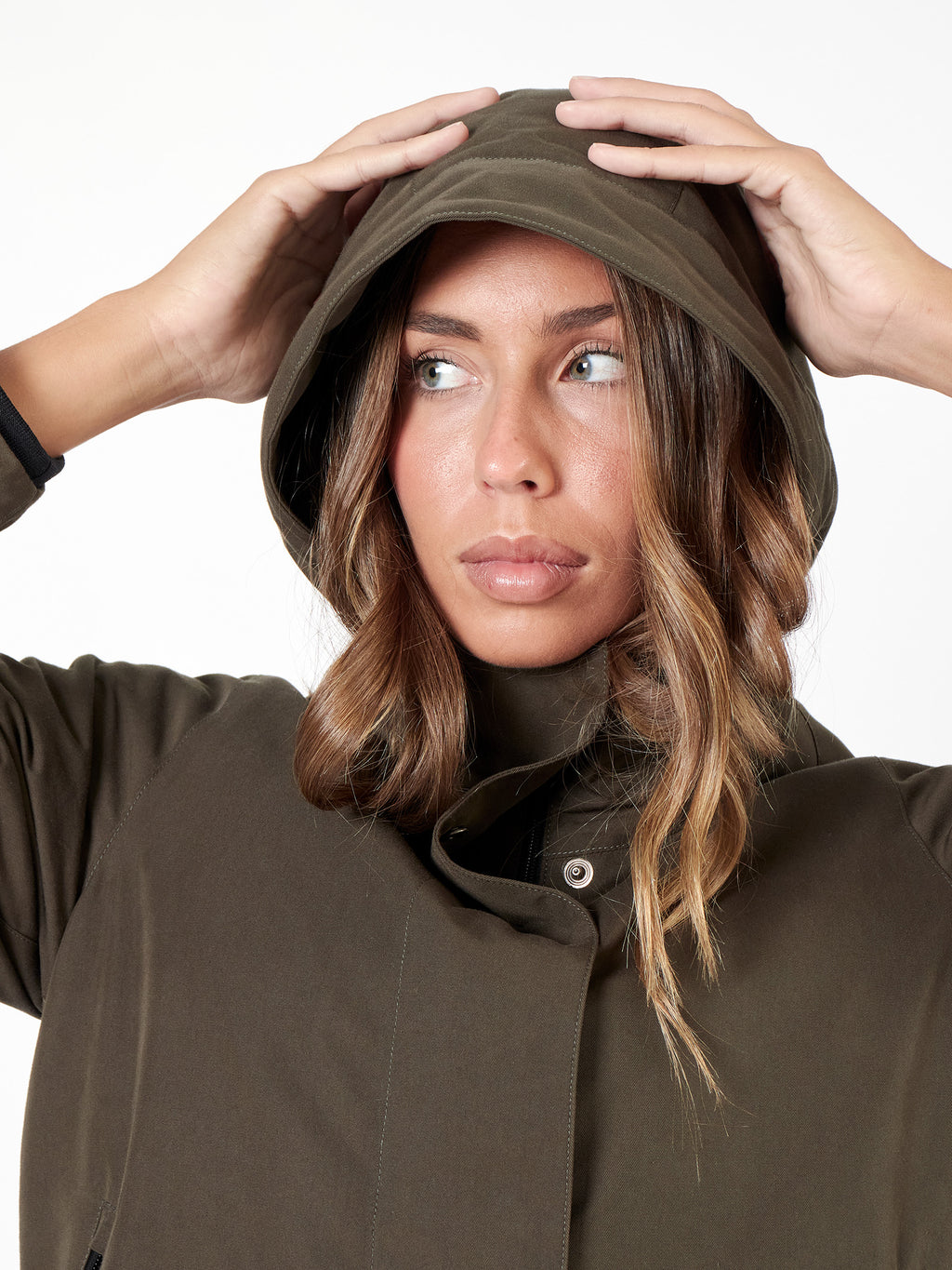 Hooded trench coat