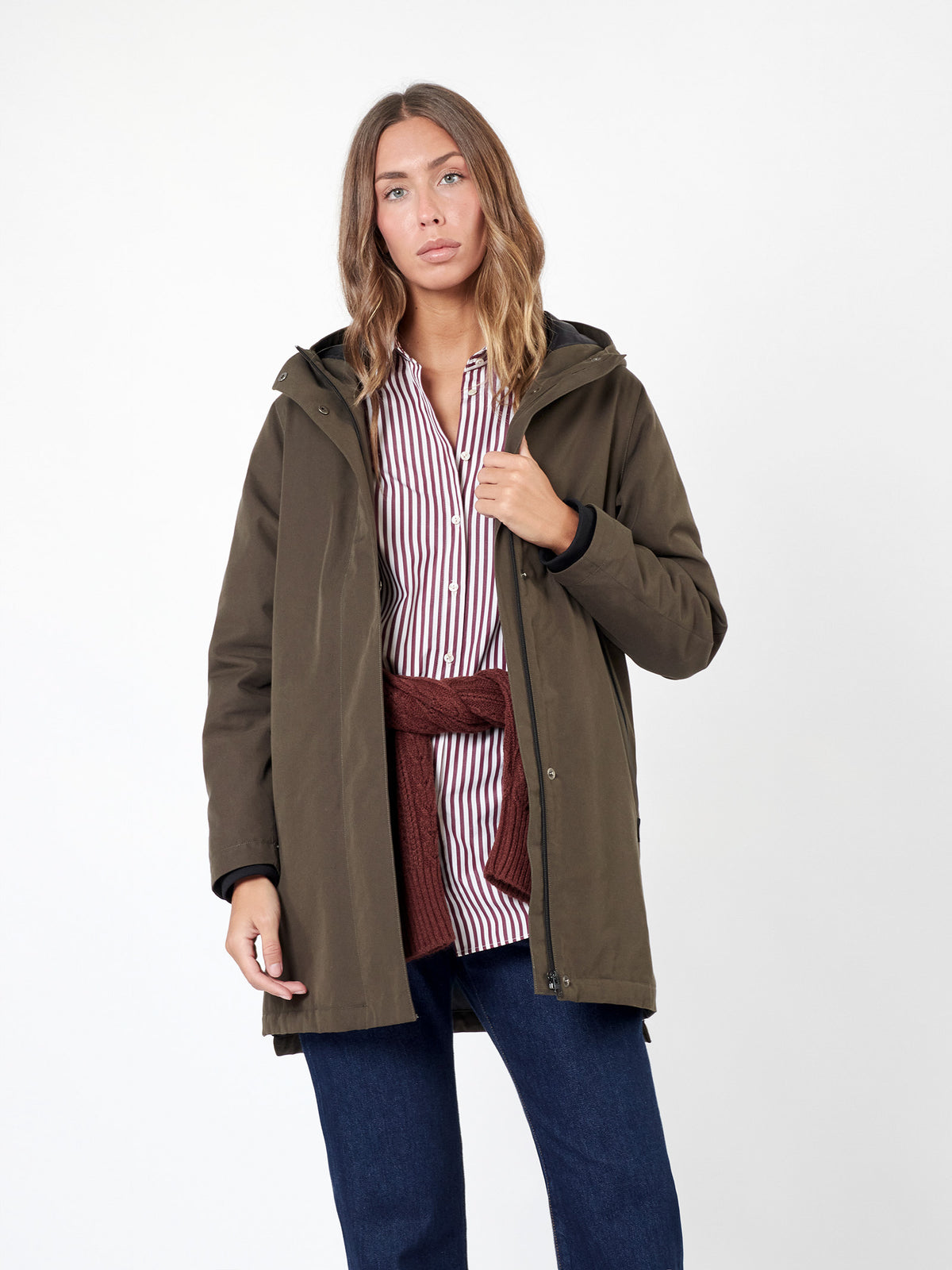 Hooded trench coat