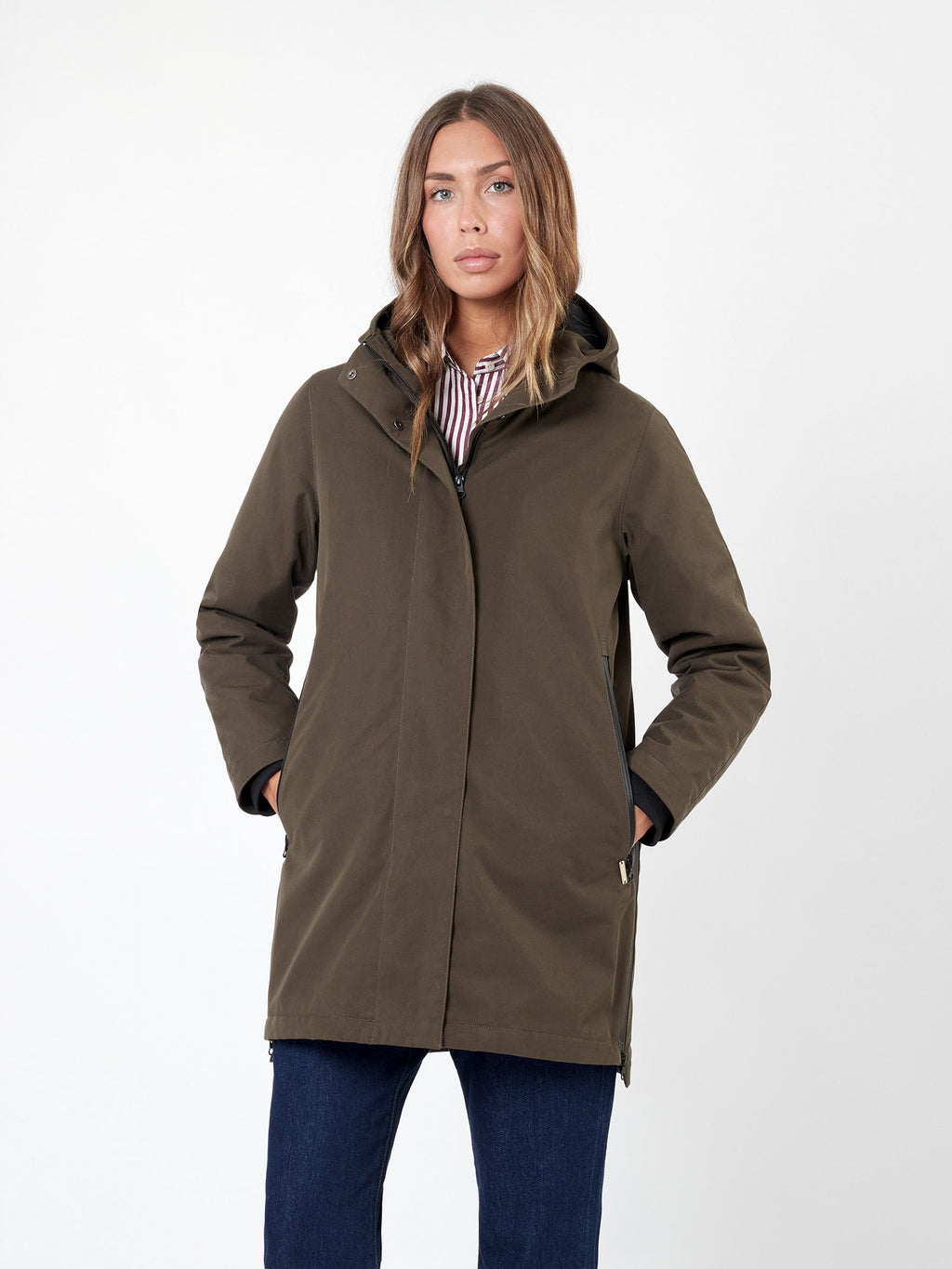 Hooded trench coat