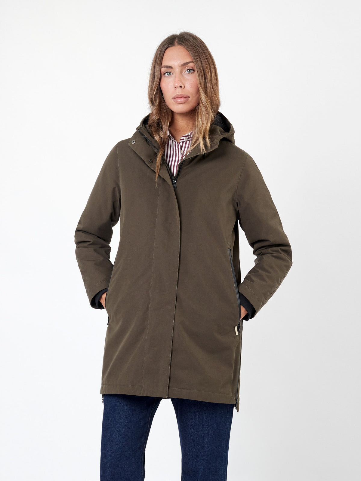 Hooded trench coat