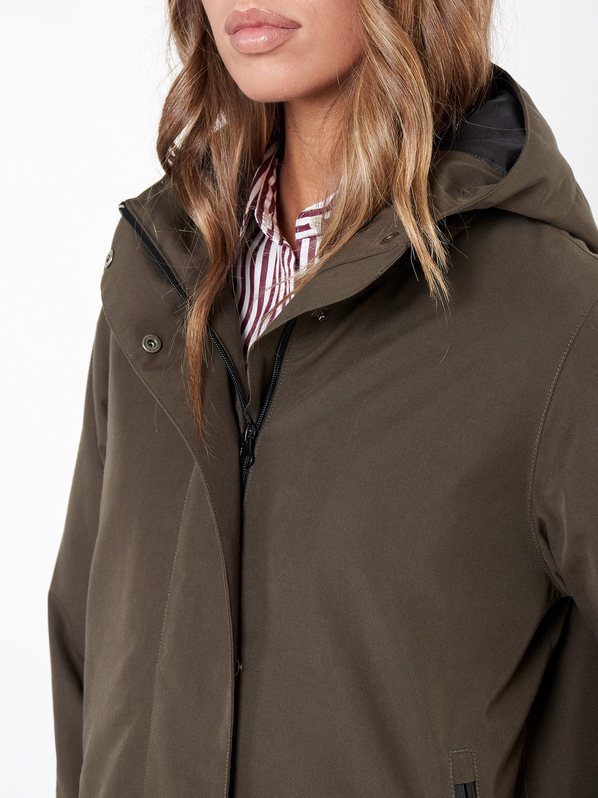 Hooded trench coat