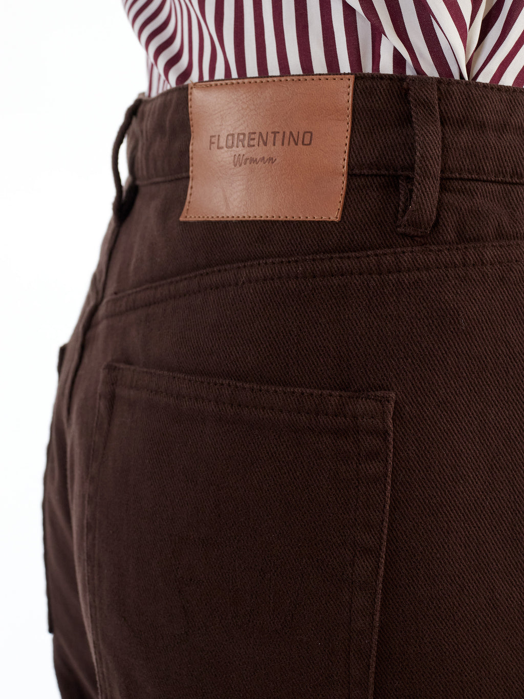 Mid-rise wide leg trousers