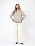 Mid-rise wide-leg corduroy trousers