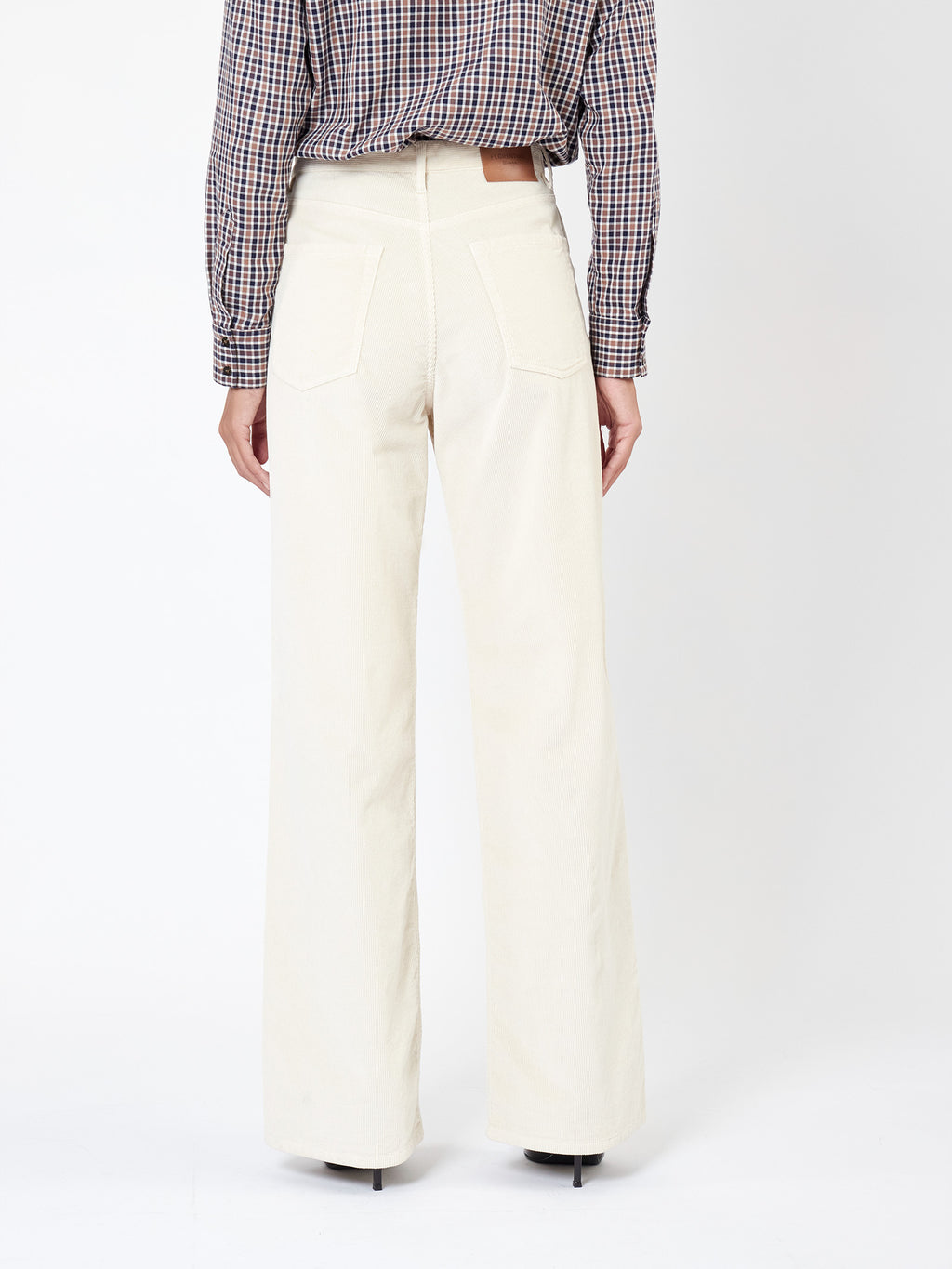 Mid-rise wide-leg corduroy trousers
