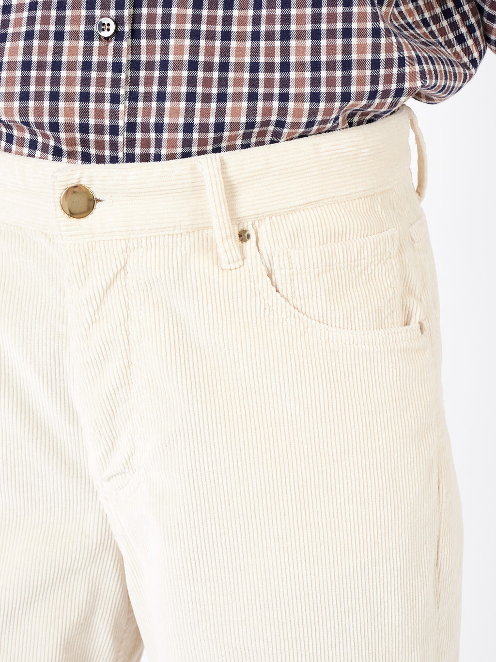 Mid-rise wide-leg corduroy trousers