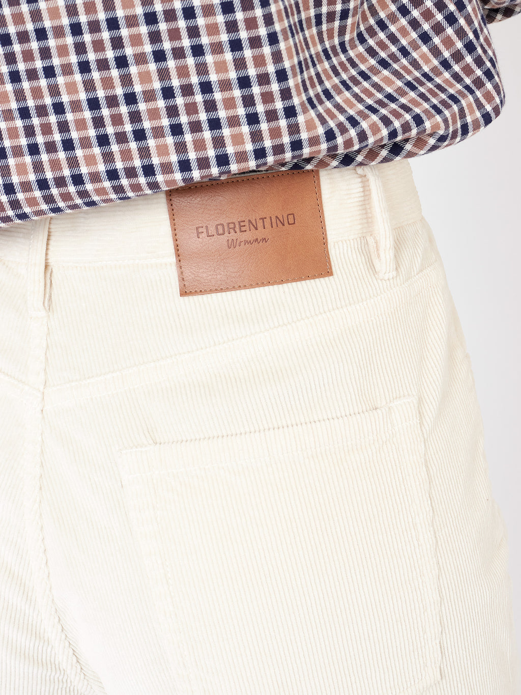 Mid-rise wide-leg corduroy trousers