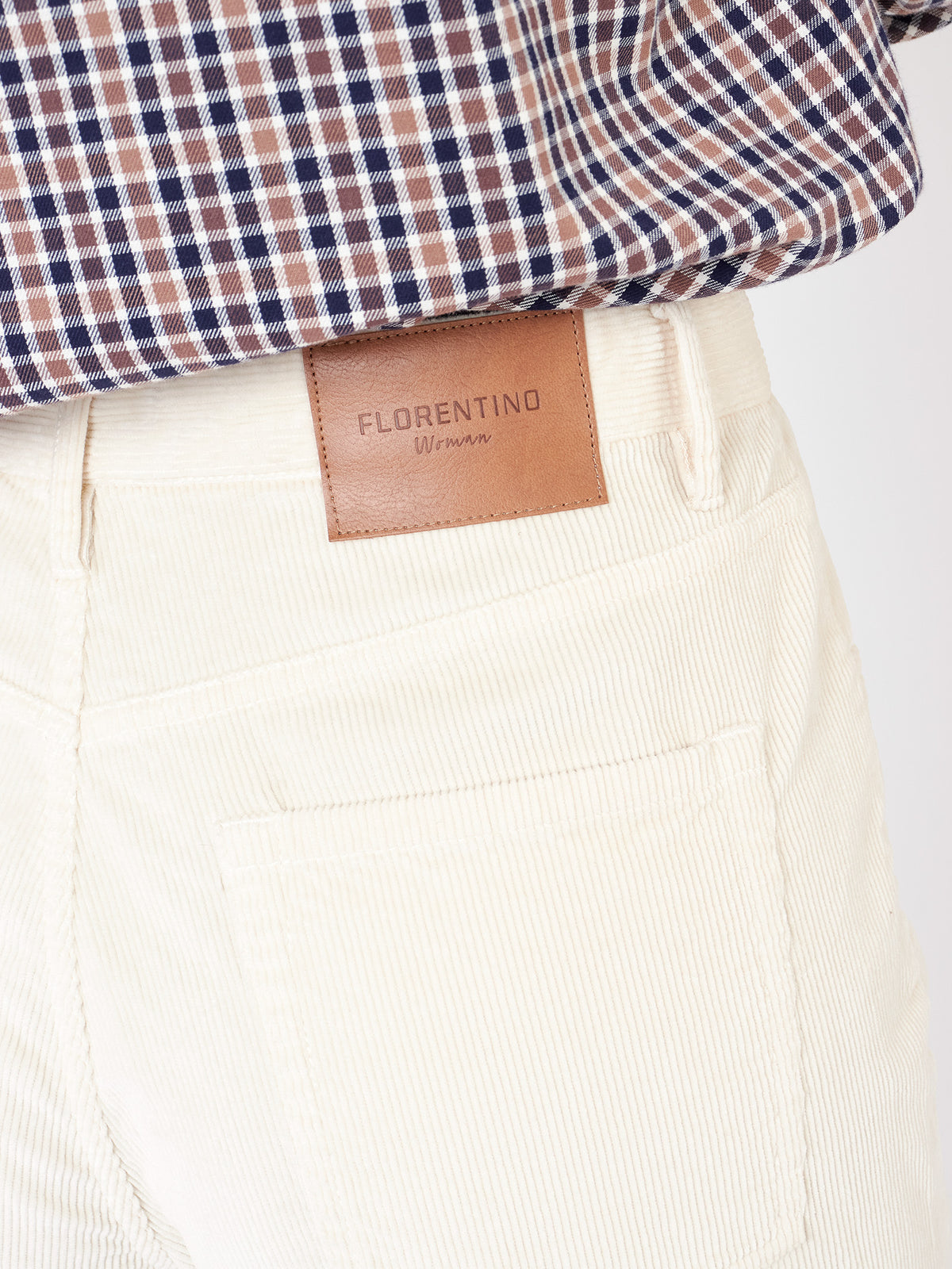 Mid-rise wide-leg corduroy trousers