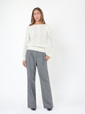 Wool trousers with double pleat