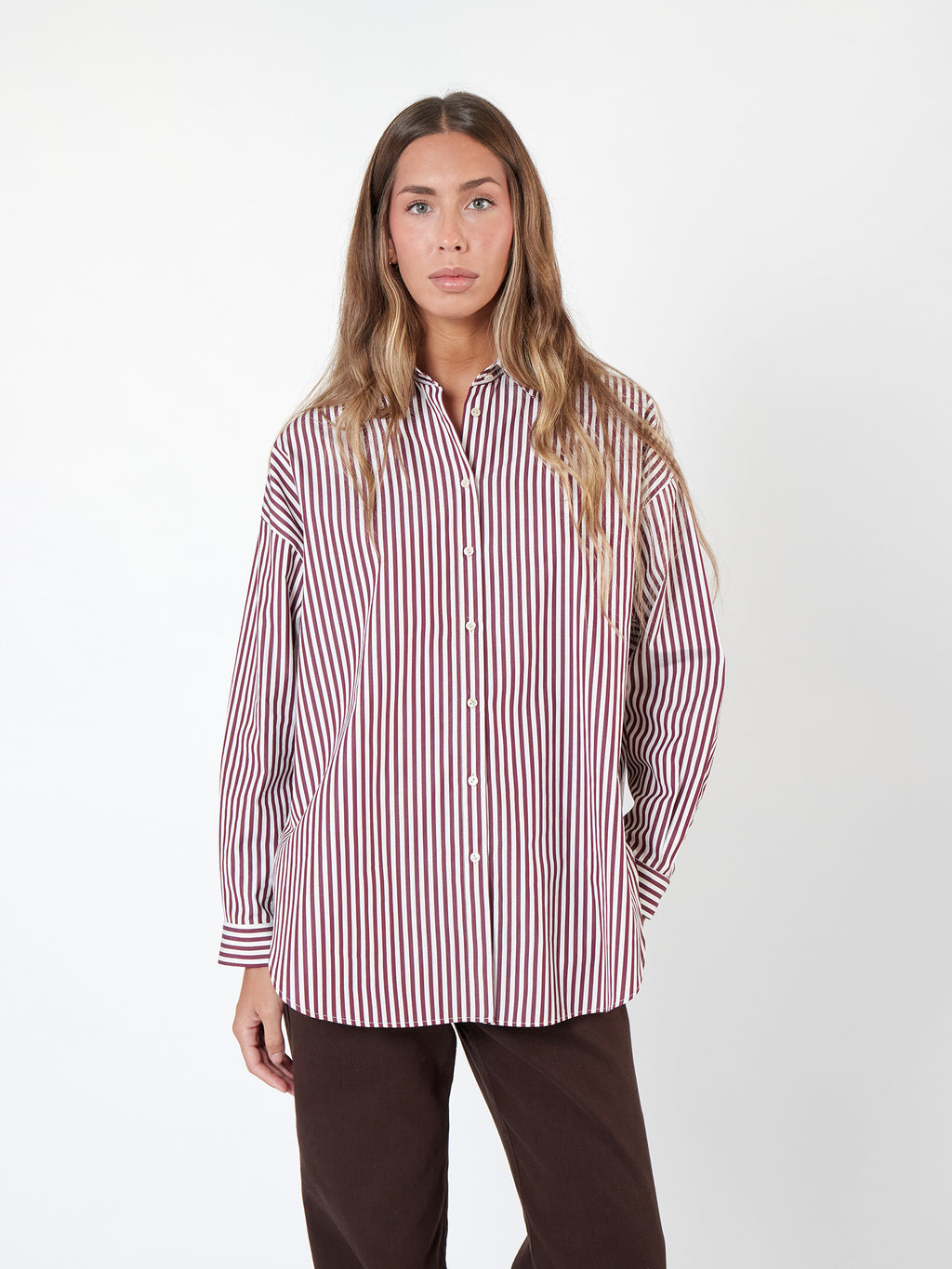 Camisa holgada de rayas