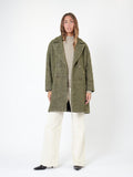 Double-breasted wool-blend coat