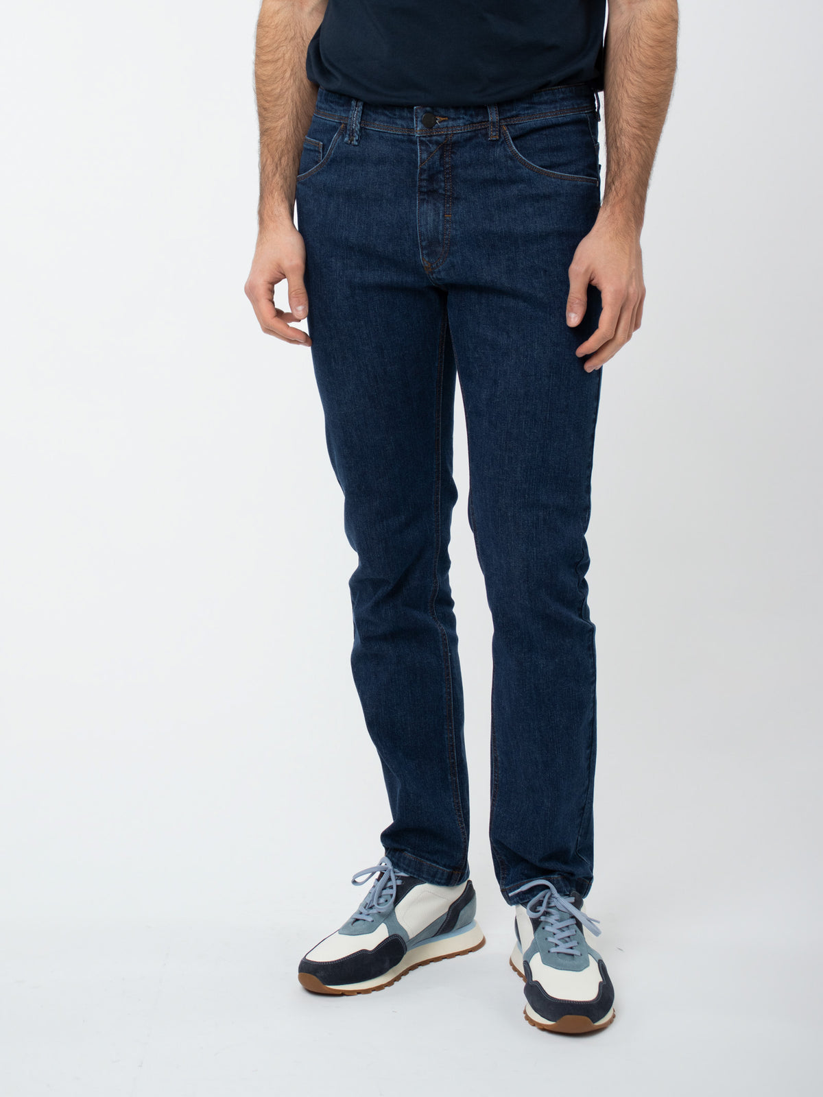 Stone wash regular fit jeans