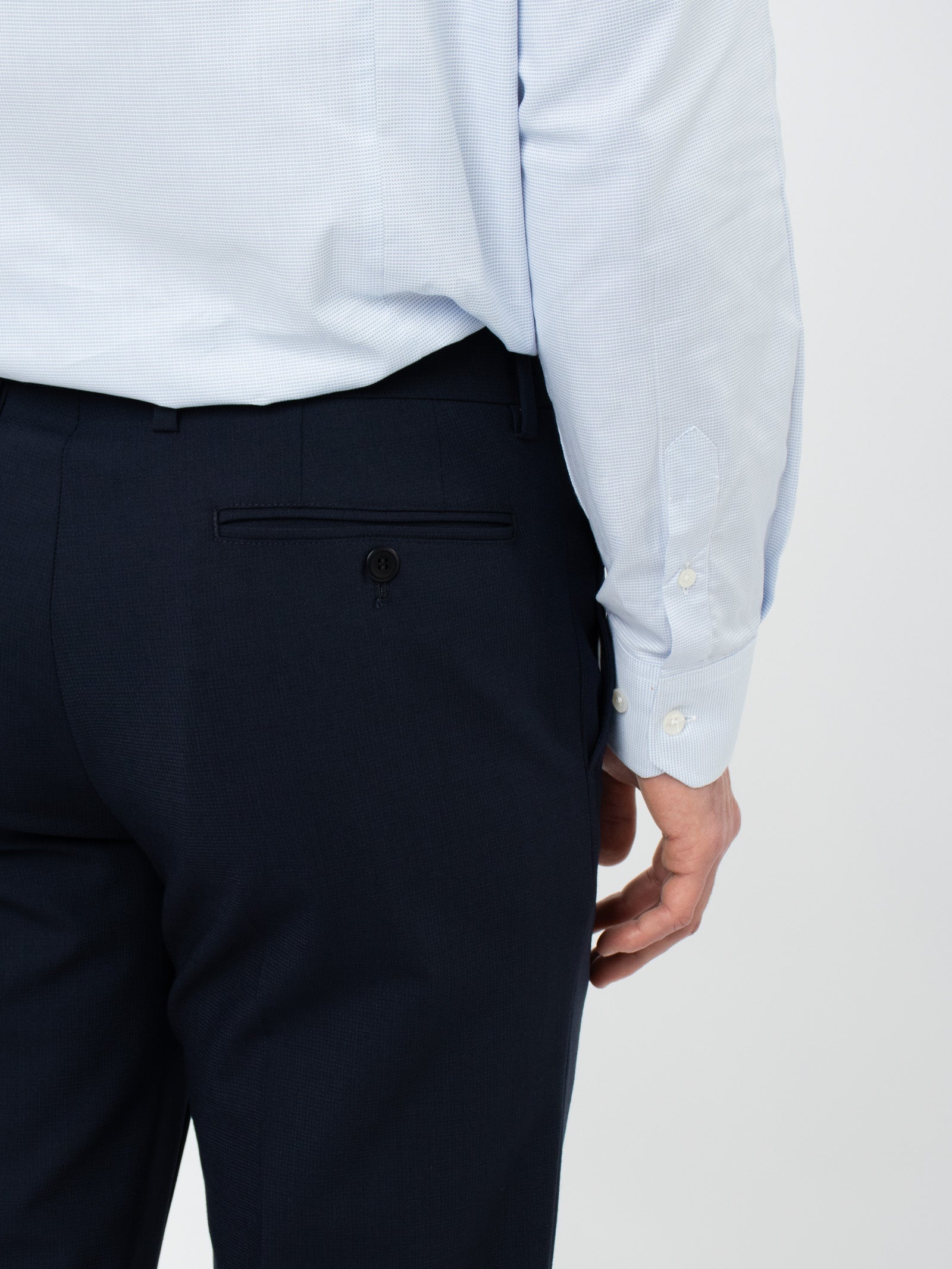 Wool slim fit suit trousers