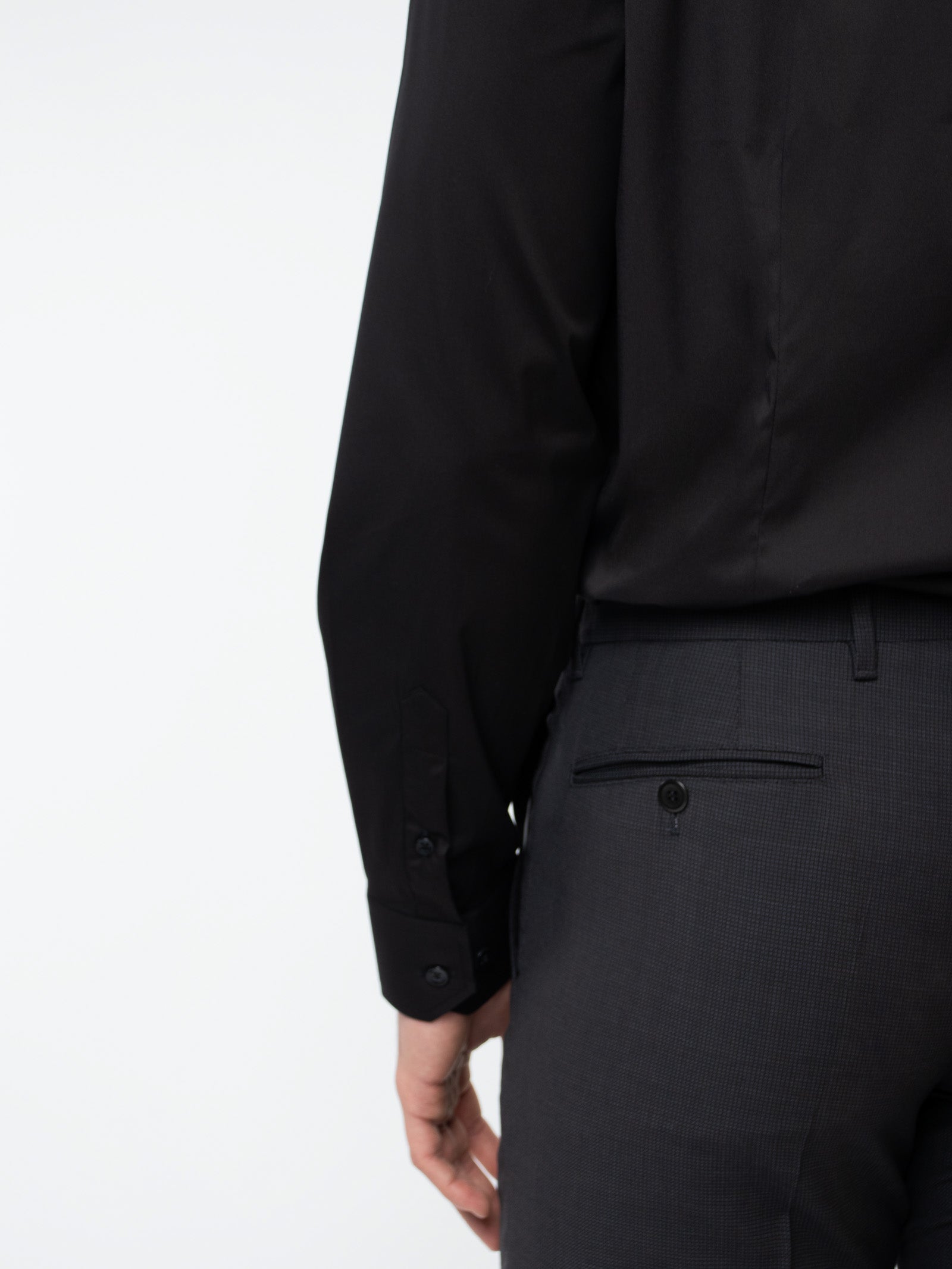 Slim fit plain cotton shirt