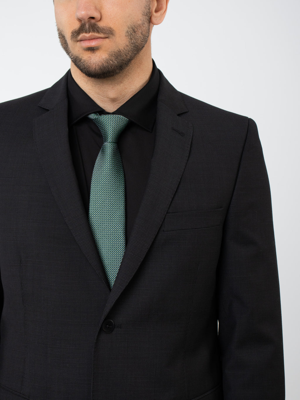 Traje lana fantasía slim fit