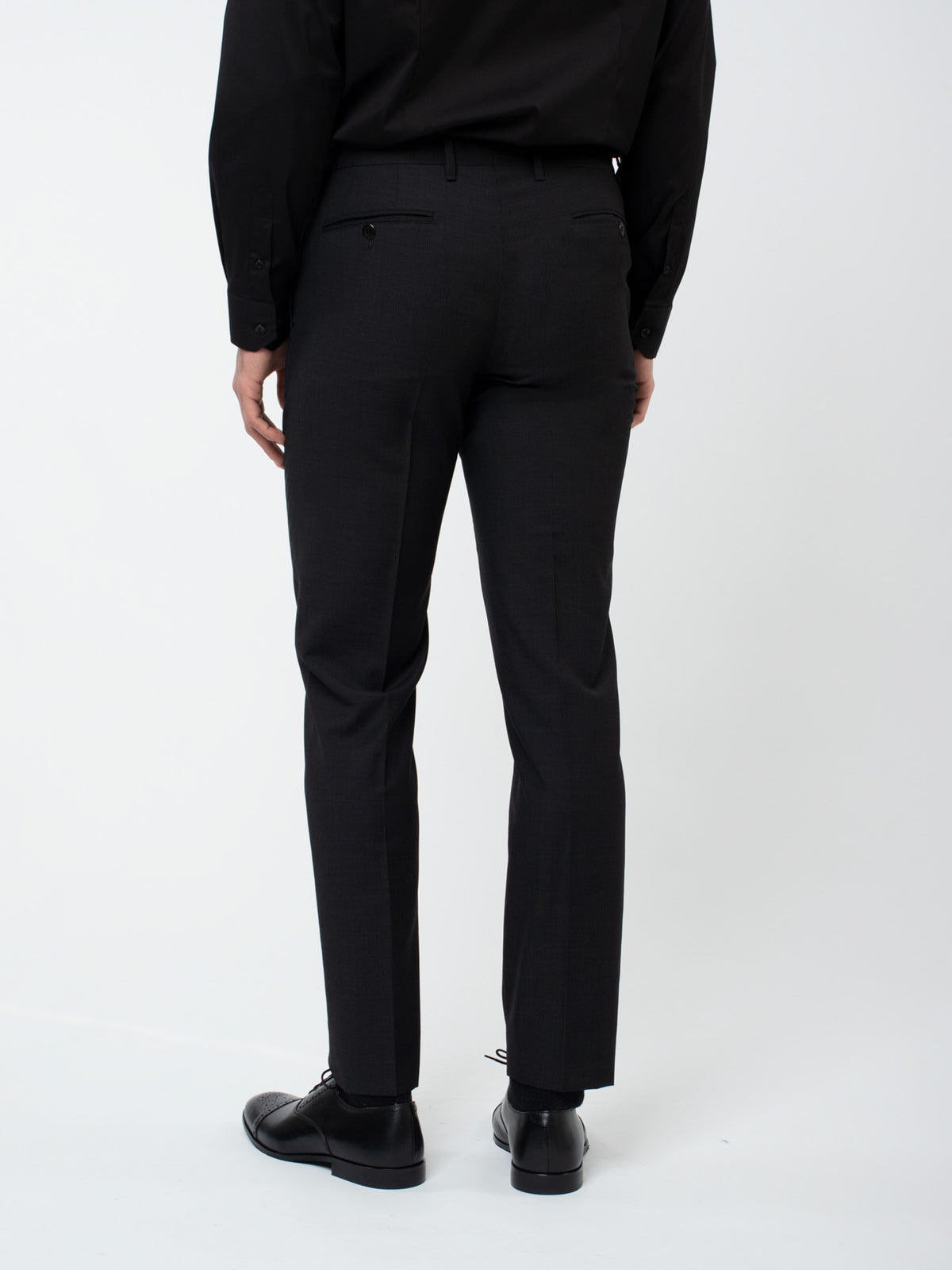 Slim fit embellished wool suit