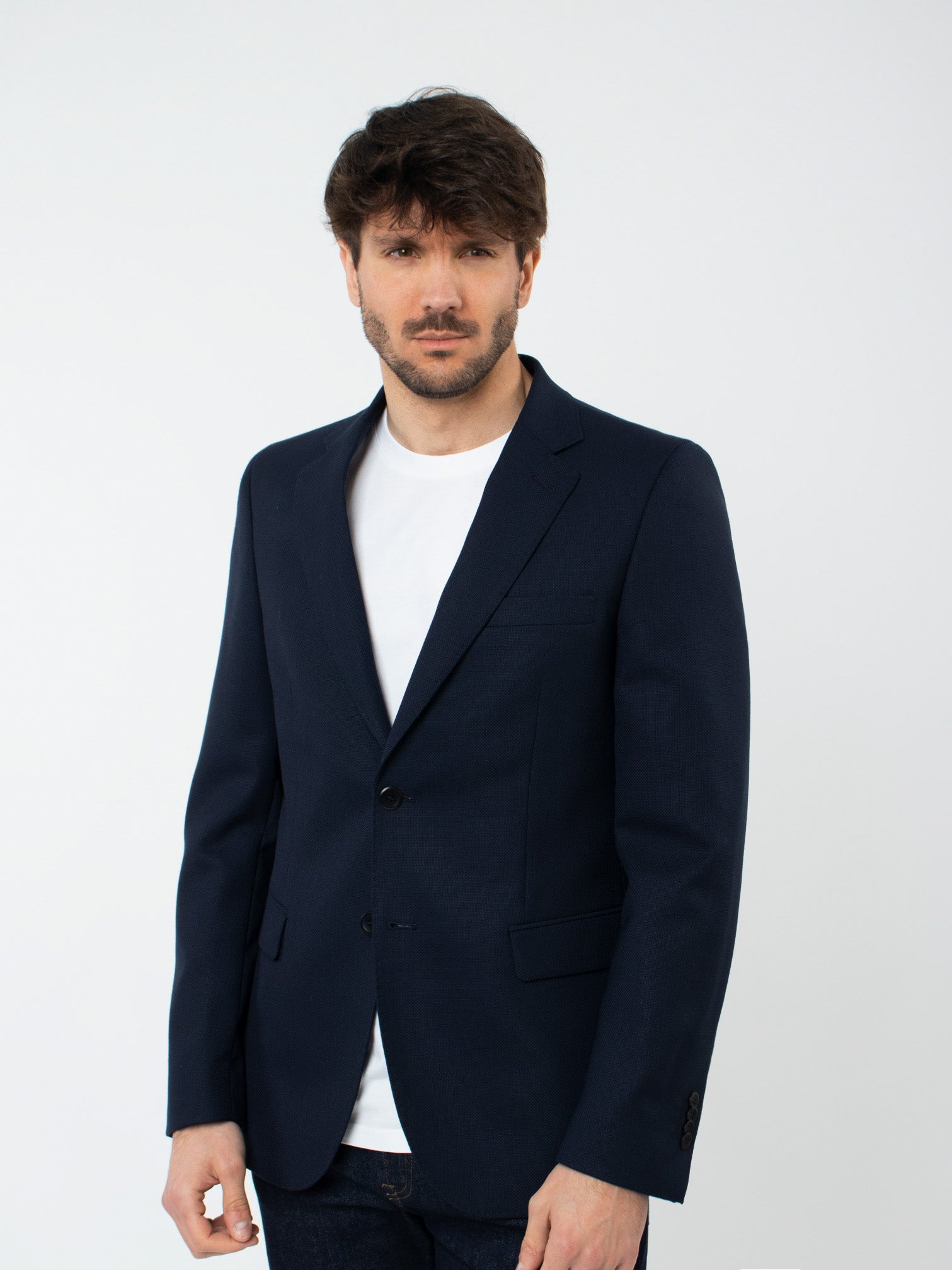 Regular fit textured blazer