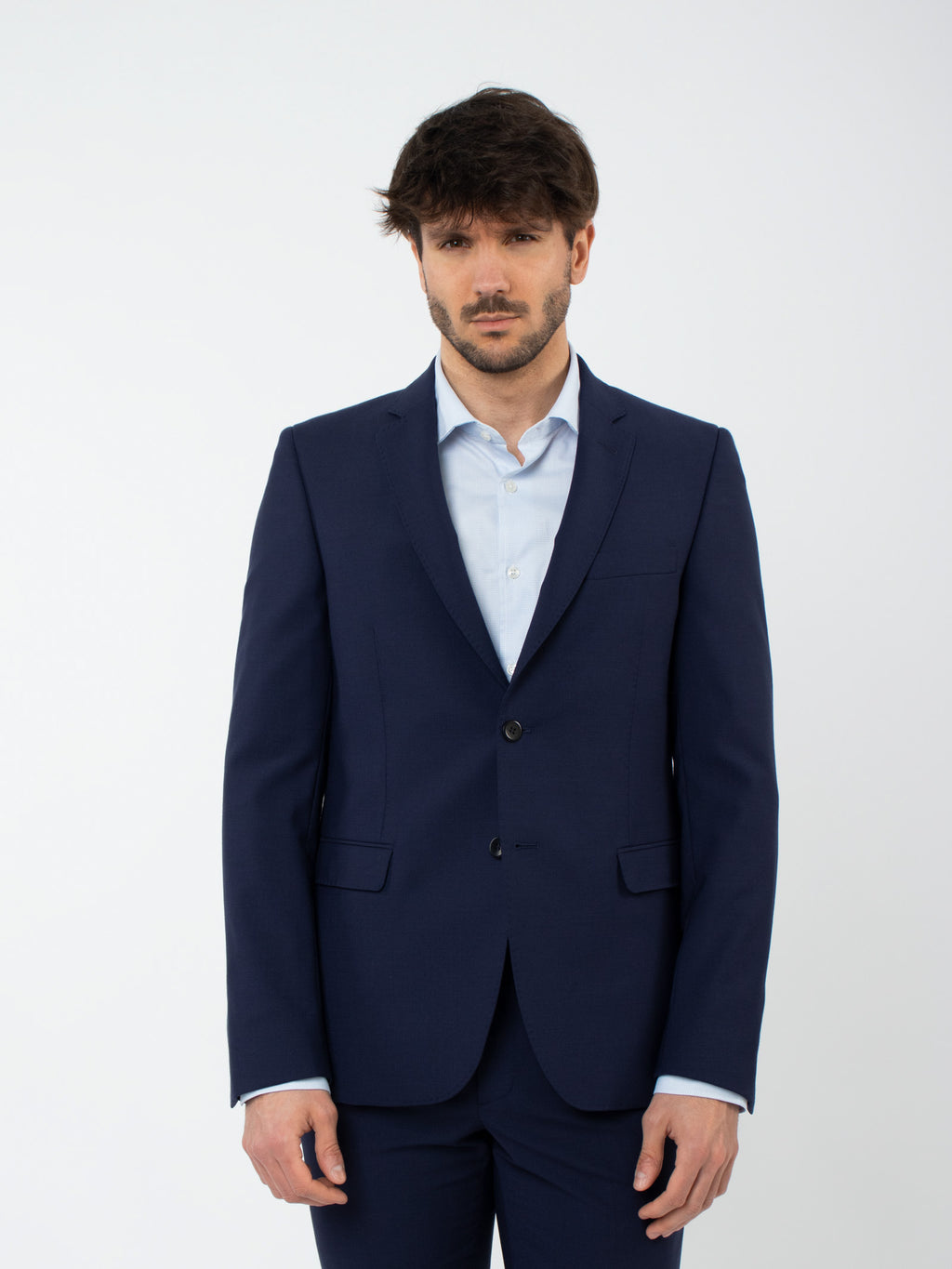 Slim fit wool suit jacket