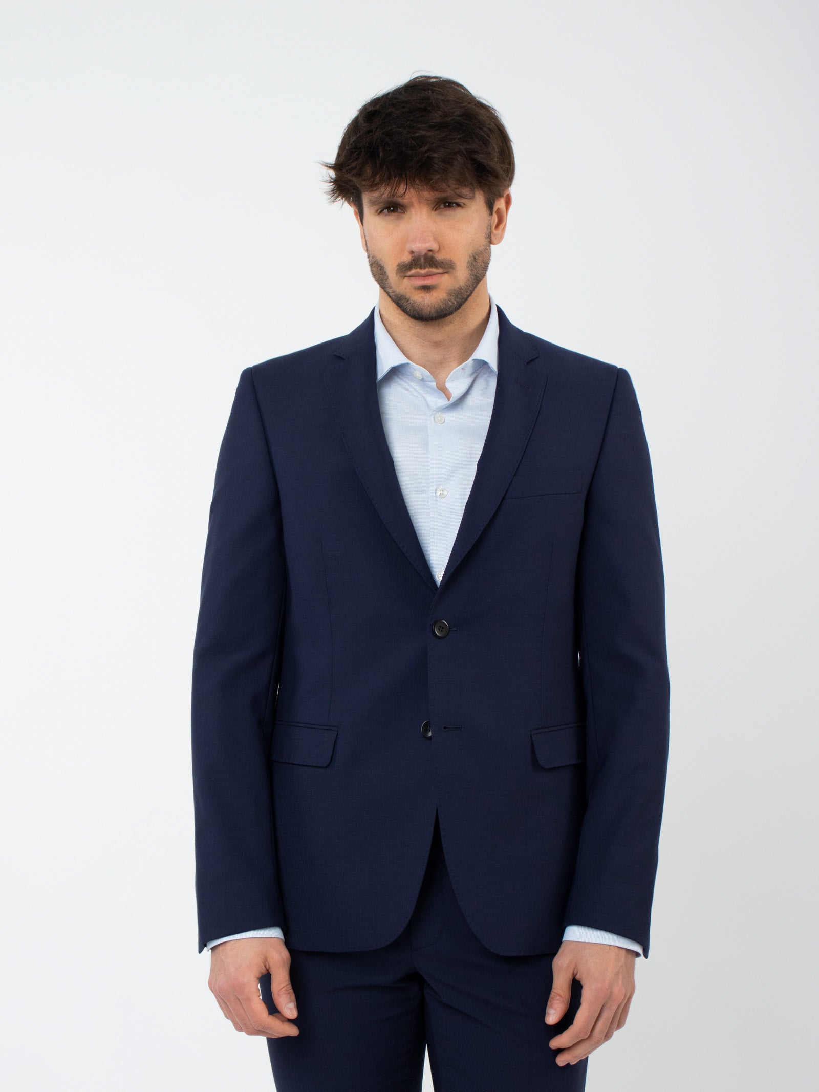 Slim fit wool suit jacket