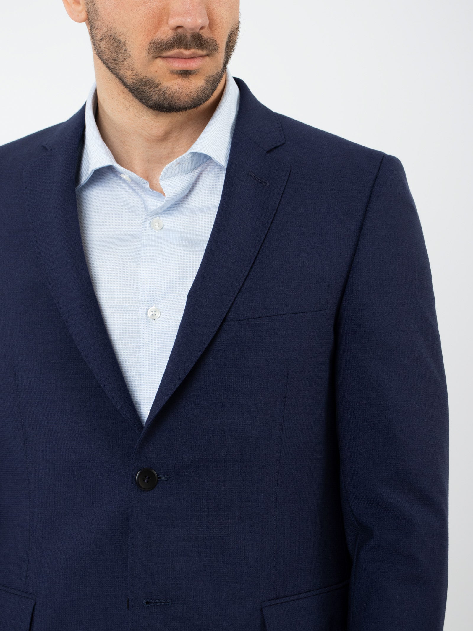 Slim fit wool suit jacket