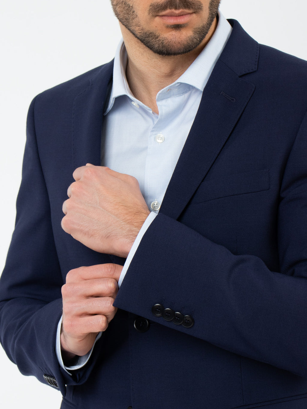 Slim fit wool suit jacket