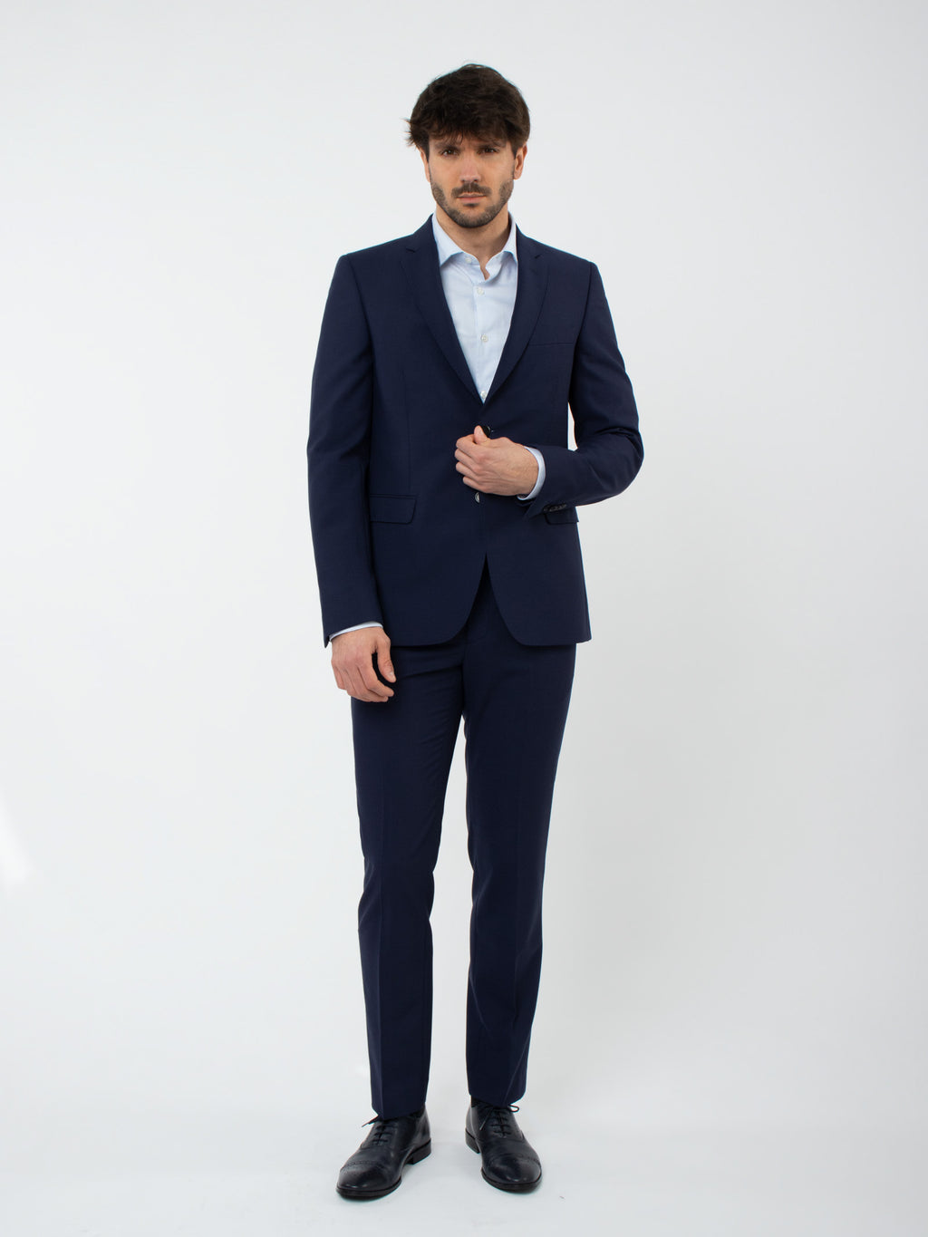 Slim fit wool suit jacket