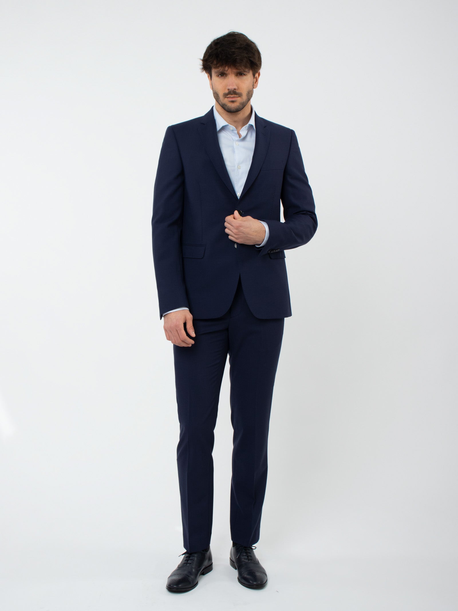Slim fit wool suit jacket