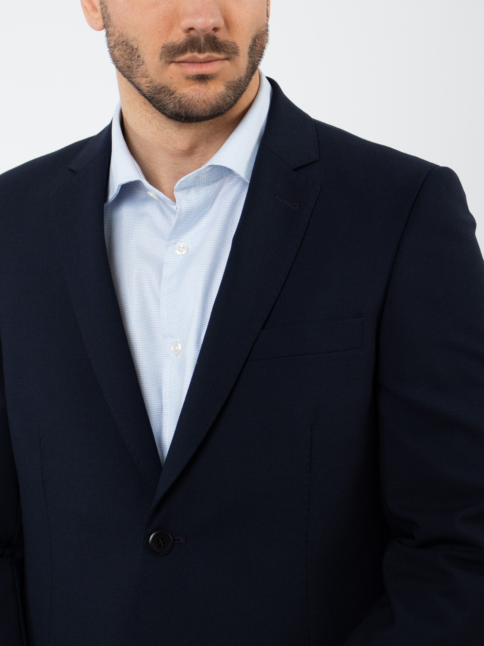 Slim fit wool suit jacket