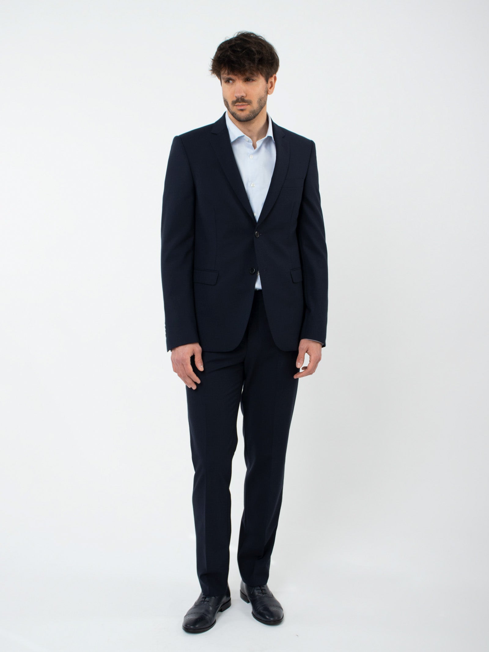 Slim fit wool suit jacket