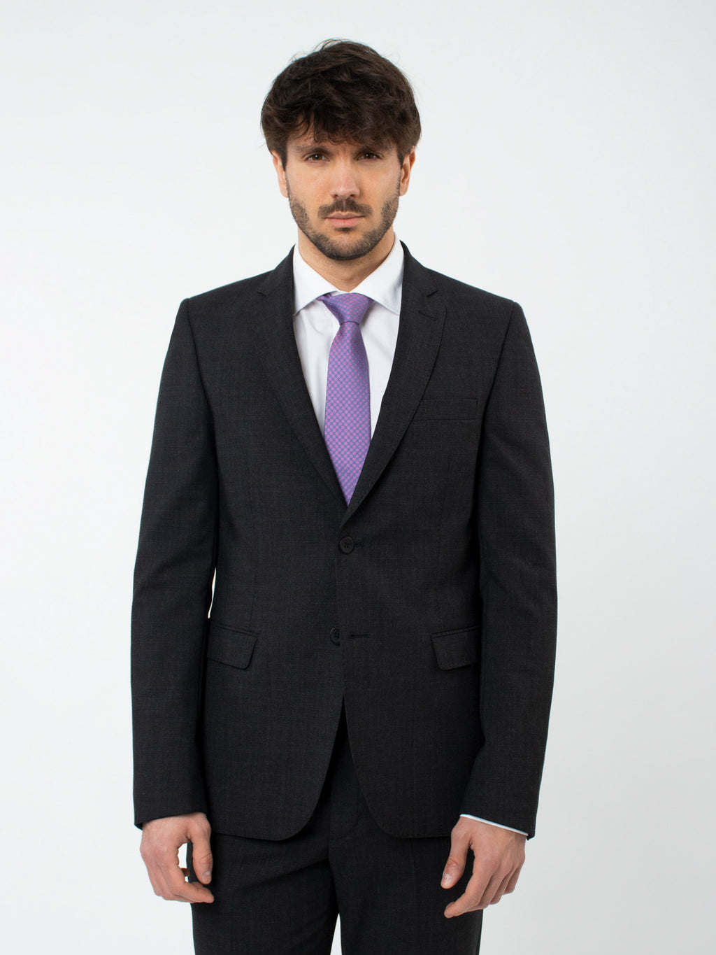 Slim fit wool suit jacket