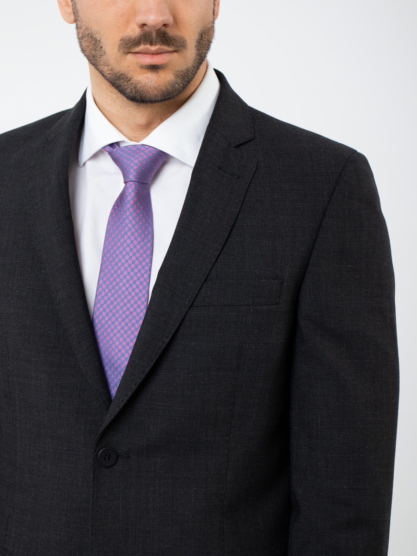 Slim fit wool suit jacket