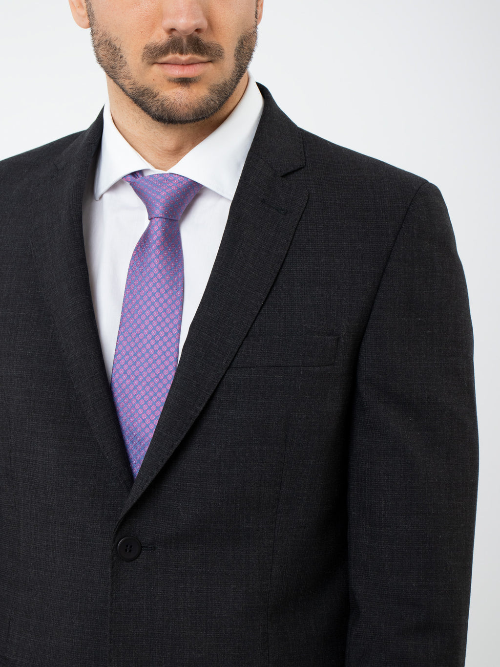 Slim fit wool suit jacket