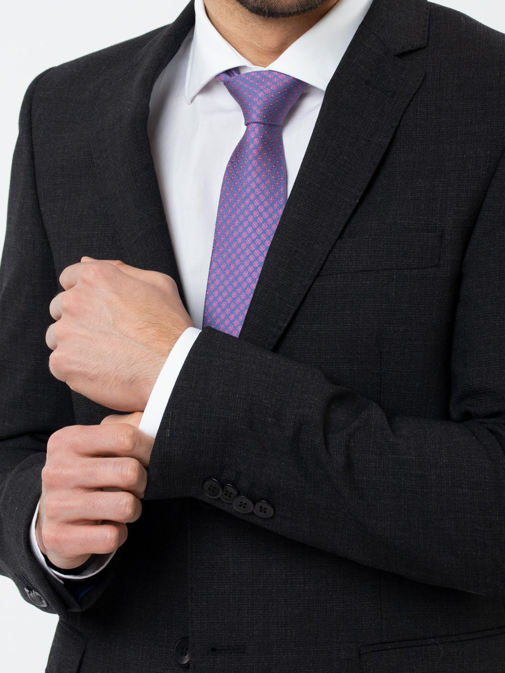 Slim fit wool suit jacket