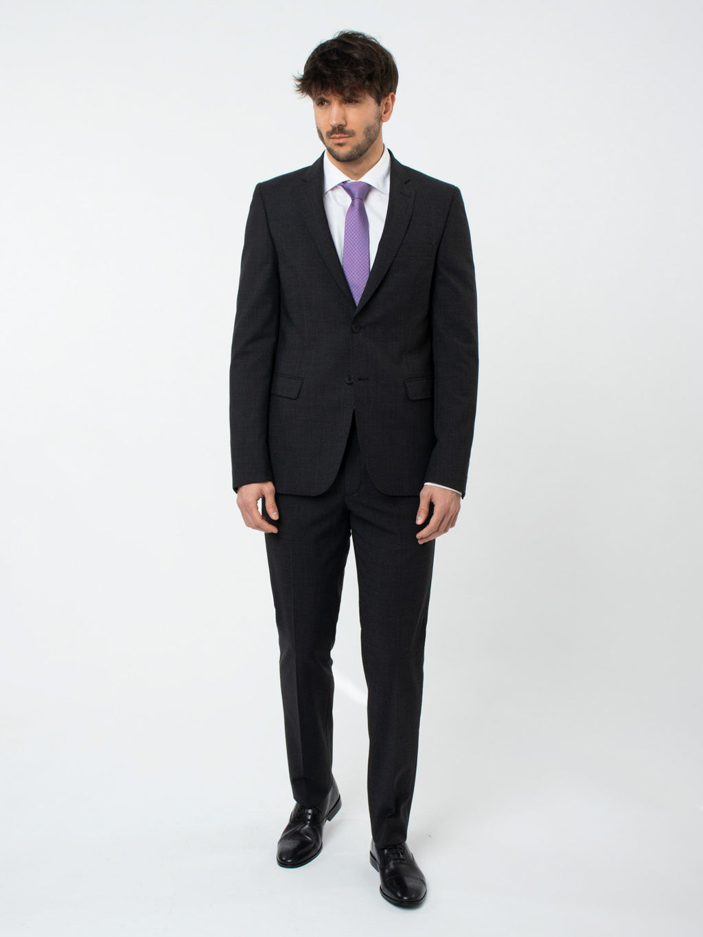 Slim fit wool suit jacket